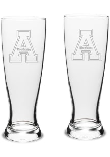 Appalachian State Mountaineers Hand Etched Crystal Set of 2 23oz Pilsner Glass