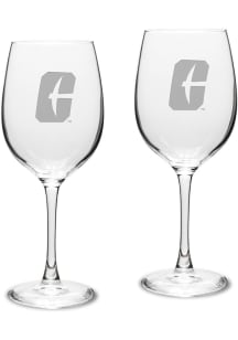 UNCC 49ers Hand Etched Crystal Set of 2 16oz Wine Glass