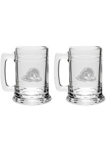 Delaware Fightin' Blue Hens Hand Etched Crystal Set of 2 15oz Colonial Tankard Stein