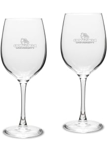 Gonzaga Bulldogs Hand Etched Crystal Set of 2 16oz Wine Glass