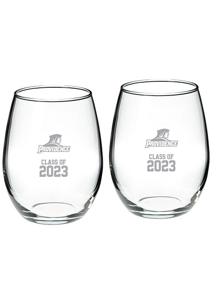 Providence Friars Class of 2023 Hand Etched Crystal 2 Piece Stemless ...