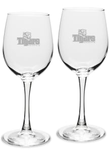 Memphis Tigers Hand Etched Crystal Set of 2 12oz Wine Glass