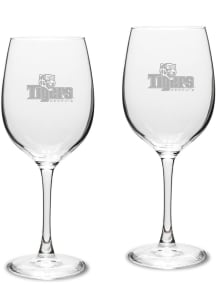 Memphis Tigers Hand Etched Crystal Set of 2 16oz Wine Glass