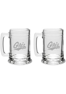 Montana Grizzlies Hand Etched Crystal Set of 2 15oz Colonial Tankard Stein