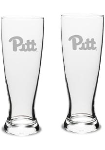 Pitt Panthers Hand Etched Crystal Set of 2 23oz Pilsner Glass