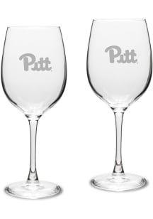 Pitt Panthers Hand Etched Crystal Set of 2 16oz Wine Glass