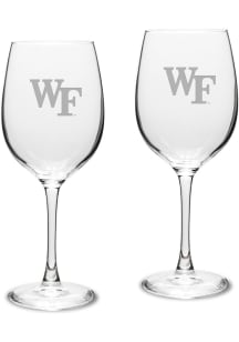 Wake Forest Demon Deacons Hand Etched Crystal Set of 2 16oz Wine Glass