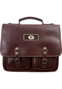 Georgia Bulldogs Brown Outback Leather Sabino Briefcase Tote