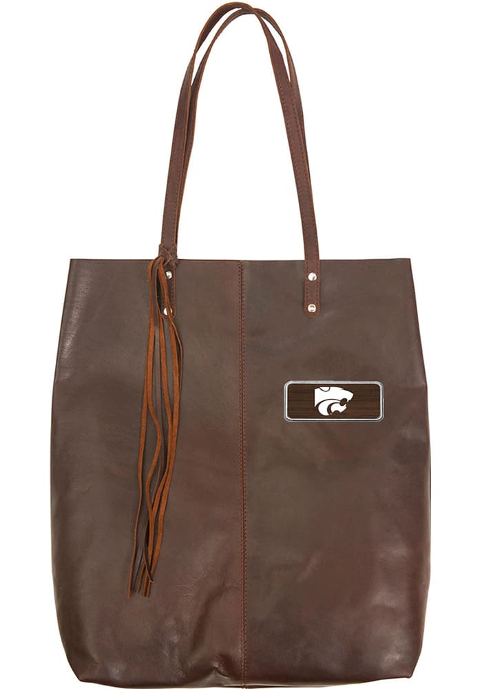 K-State Wildcats Brown Outback Leather Mee Canyon Tote Tote