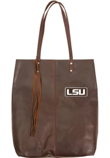LSU Tigers Brown Outback Leather Mee Canyon Tote Tote
