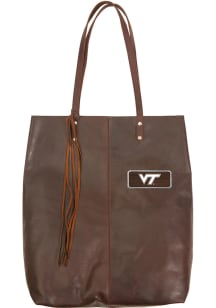 Virginia Tech Hokies Brown Outback Leather Mee Canyon Tote Tote