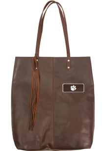 Clemson Tigers Brown Outback Leather Mee Canyon Tote Tote