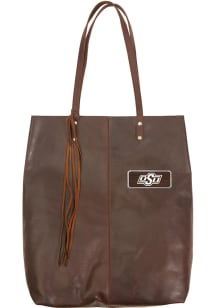 Oklahoma State Cowboys Brown Outback Leather Mee Canyon Tote Tote