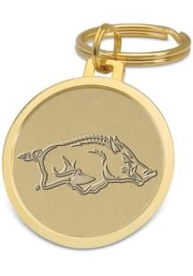 Arkansas Razorbacks Gold Medallion Keychain
