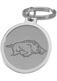Arkansas Razorbacks Silver Medallion Keychain