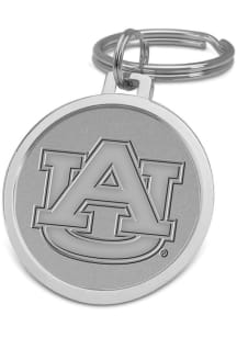 Auburn Tigers Silver Medallion Keychain