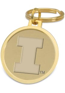 Illinois Fighting Illini Gold Medallion Keychain