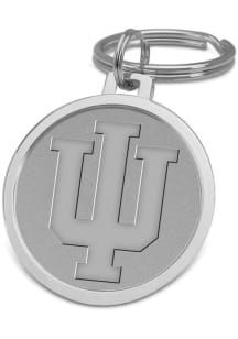 Indiana Hoosiers Silver Medallion Keychain