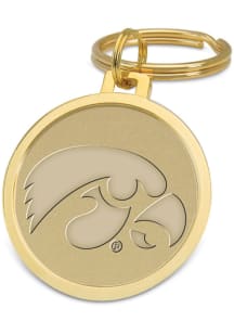 Iowa Hawkeyes Gold Medallion Keychain