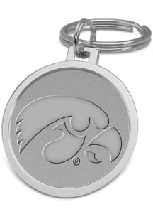 Iowa Hawkeyes Silver Medallion Keychain