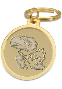 Kansas Jayhawks Gold Medallion Keychain