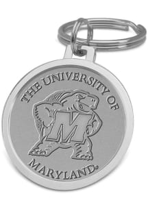 Maryland Terrapins Silver Medallion Keychain