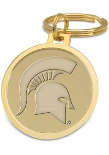 Michigan State Spartans Gold Medallion Keychain