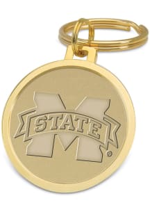 Mississippi State Bulldogs Gold Medallion Keychain