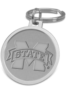 Mississippi State Bulldogs Silver Medallion Keychain