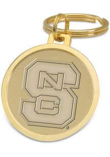 NC State Wolfpack Gold Medallion Keychain