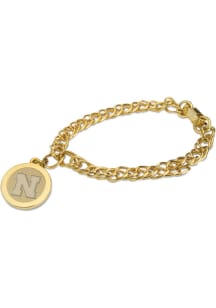 Jardine Associates Nebraska Cornhuskers Gold Charm Womens Bracelet