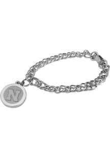 Jardine Associates Nebraska Cornhuskers Silver Charm Womens Bracelet