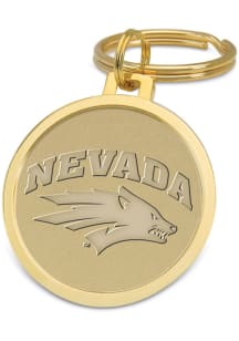 Nevada Wolf Pack Gold Medallion Keychain