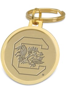 South Carolina Gamecocks Gold Medallion Keychain