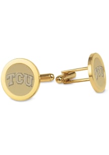 TCU Horned Frogs Gold Mens Cufflinks