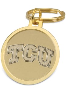 TCU Horned Frogs Gold Medallion Keychain