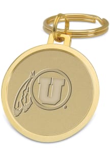 Utah Utes Gold Medallion Keychain
