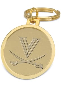 Virginia Cavaliers Gold Medallion Keychain