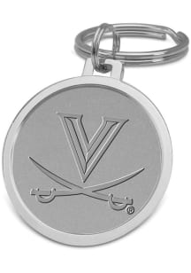 Virginia Cavaliers Silver Medallion Keychain