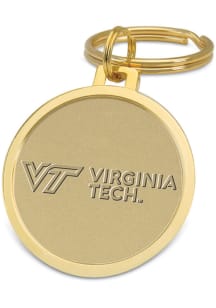 Virginia Tech Hokies Gold Medallion Keychain