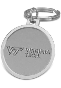 Virginia Tech Hokies Silver Medallion Keychain