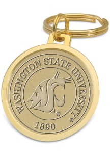 Washington State Cougars Gold Medallion Keychain