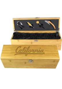 Cal Golden Bears Campus Crystal Bamboo Gift Box Wine Accessory