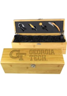 GA Tech Yellow Jackets Campus Crystal Bamboo Gift Box Wine Accessory