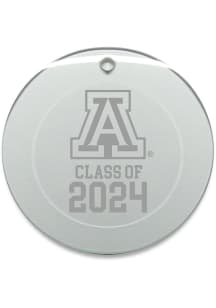 Arizona Wildcats Class of 2024 Hand Etched Crystal Circle Ornament