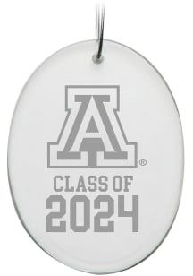 Arizona Wildcats Class of 2024 Hand Etched Crystal Oval Ornament