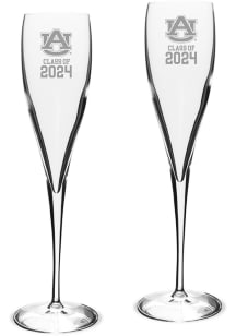 Auburn Tigers Class of 2024 Hand Etched 2Pc Set Toasting Wine Glass