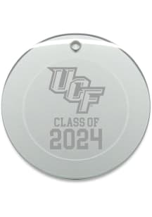 UCF Knights Class of 2024 Hand Etched Crystal Circle Ornament