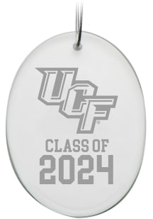 UCF Knights Class of 2024 Hand Etched Crystal Oval Ornament