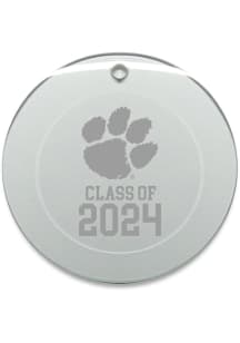 Clemson Tigers Class of 2024 Hand Etched Crystal Circle Ornament